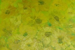 Sonnenblumen II 2006 60x60 cm Öl auf Leinwand